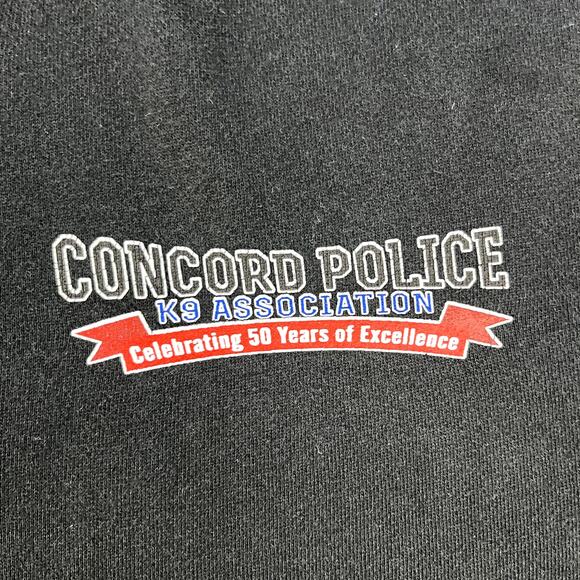 Vintage Police K9 Unit Hoodie Sweatshirt Adult Small Black Full Zip Concord Dog - Picture 4 of 10